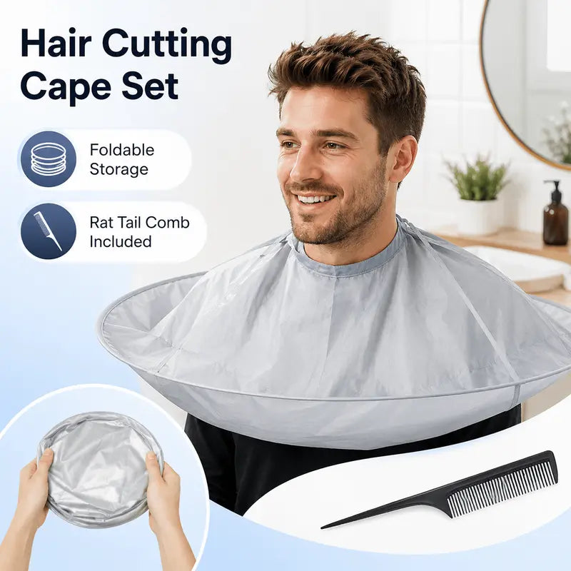Capa estilo paraguas para cortar cabello