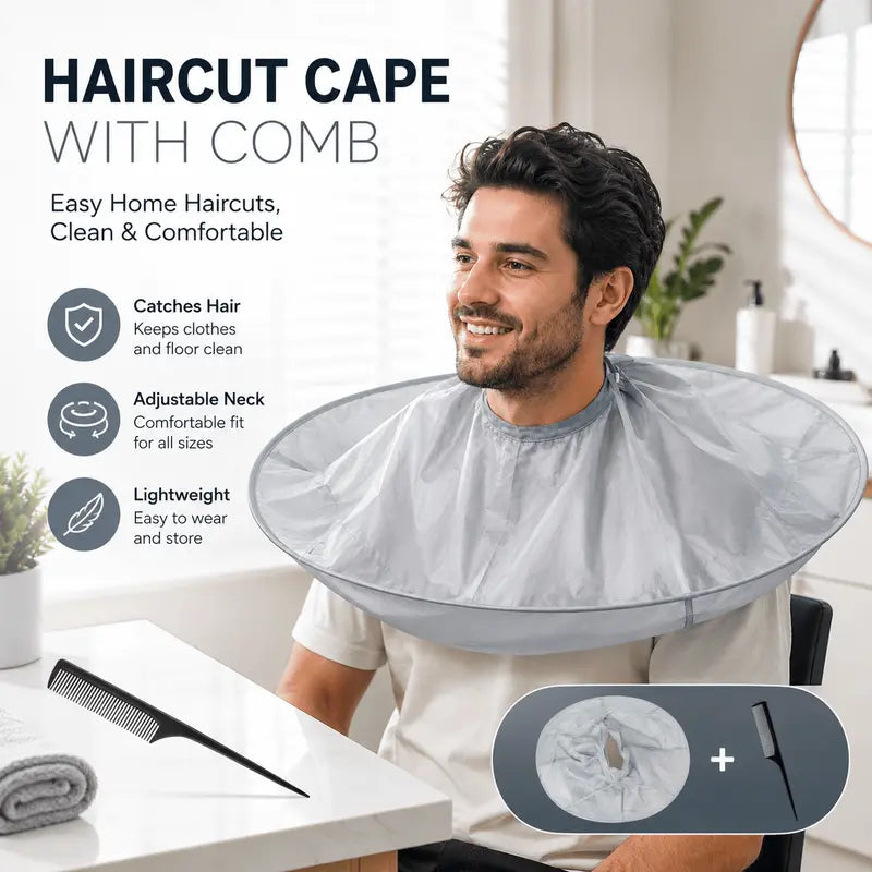 Capa estilo paraguas para cortar cabello