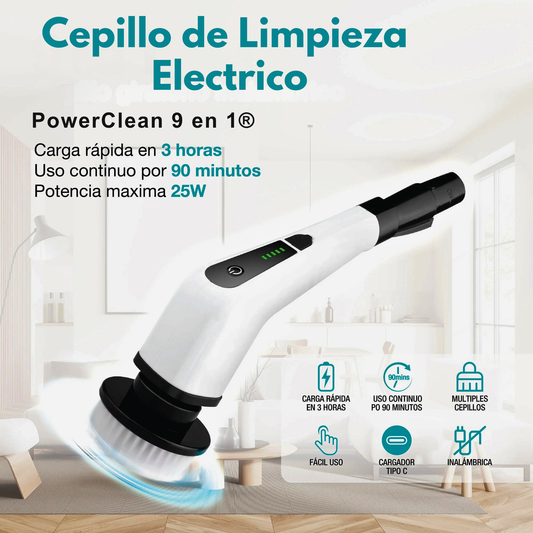 POWER CLEAN 9 EN 1 (Cepillo Electrico de LImpieza)