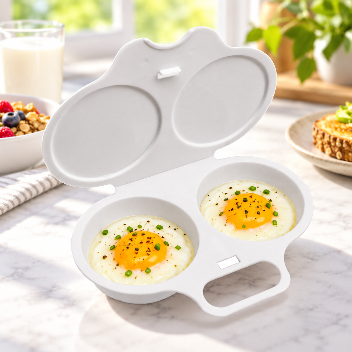 2 X 1 En Cocedor de Huevos a la Inglesa Portátil para Microondas