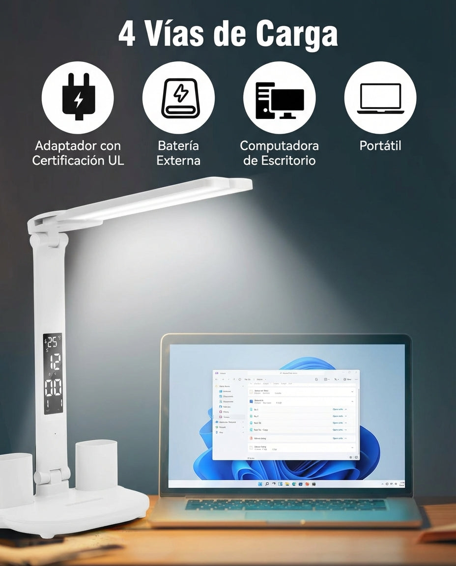 StudyPro™ 5-en-1 (Lámpara Inteligente de Escritorio con Ventilación)