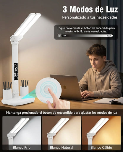 StudyPro™ 5-en-1 (Lámpara Inteligente de Escritorio con Ventilación)