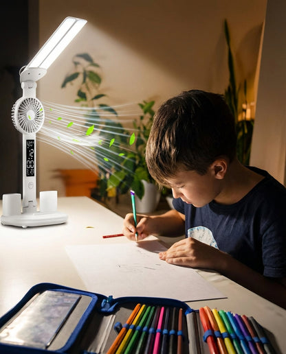 StudyPro™ 5-en-1 (Lámpara Inteligente de Escritorio con Ventilación)