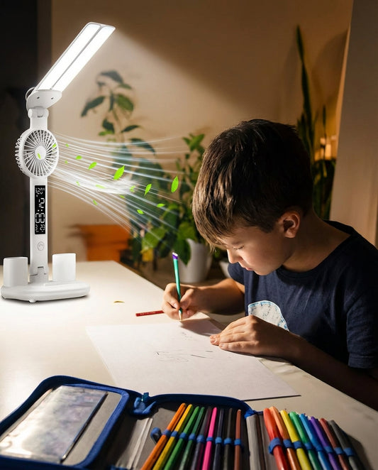 StudyPro™ 5-en-1 (Lámpara Inteligente de Escritorio con Ventilación)