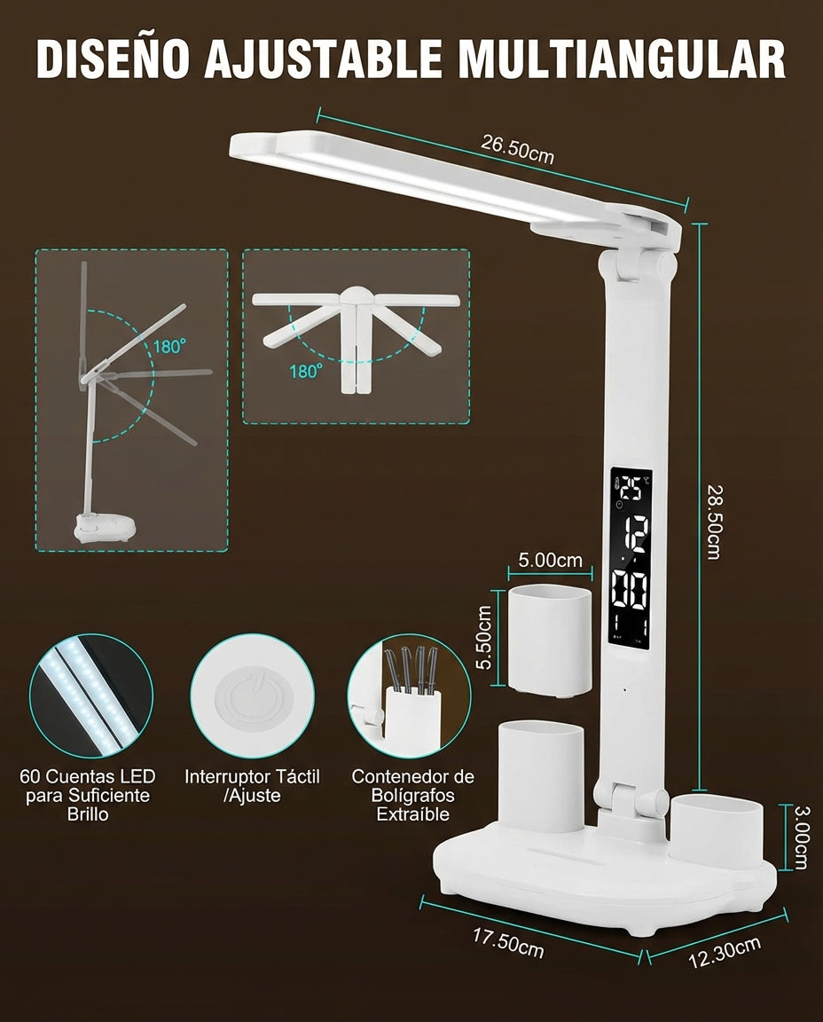 StudyPro™ 5-en-1 (Lámpara Inteligente de Escritorio con Ventilación)